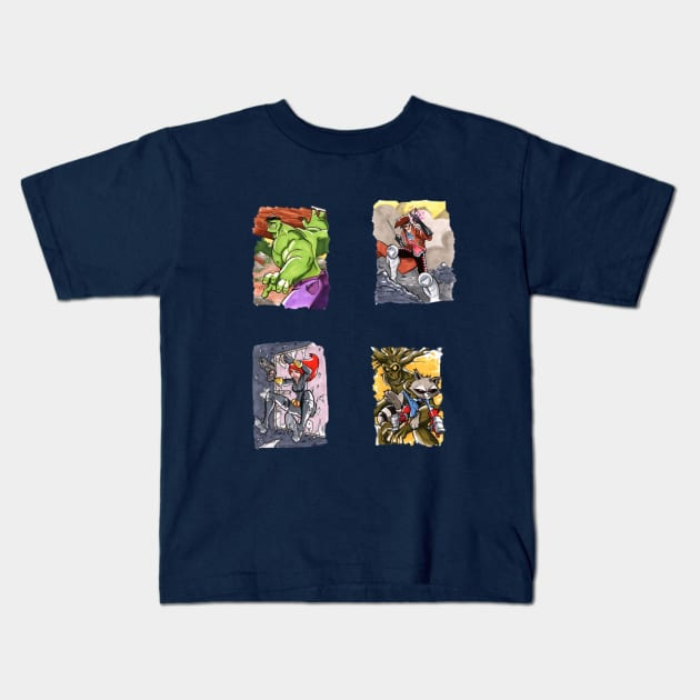 Heroes Kids T-Shirt by Carito123